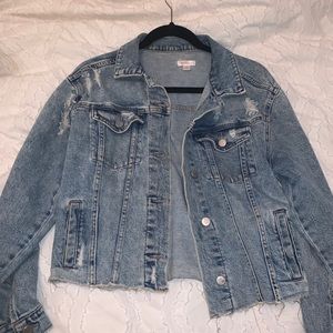 Distressed blue Jean jacket